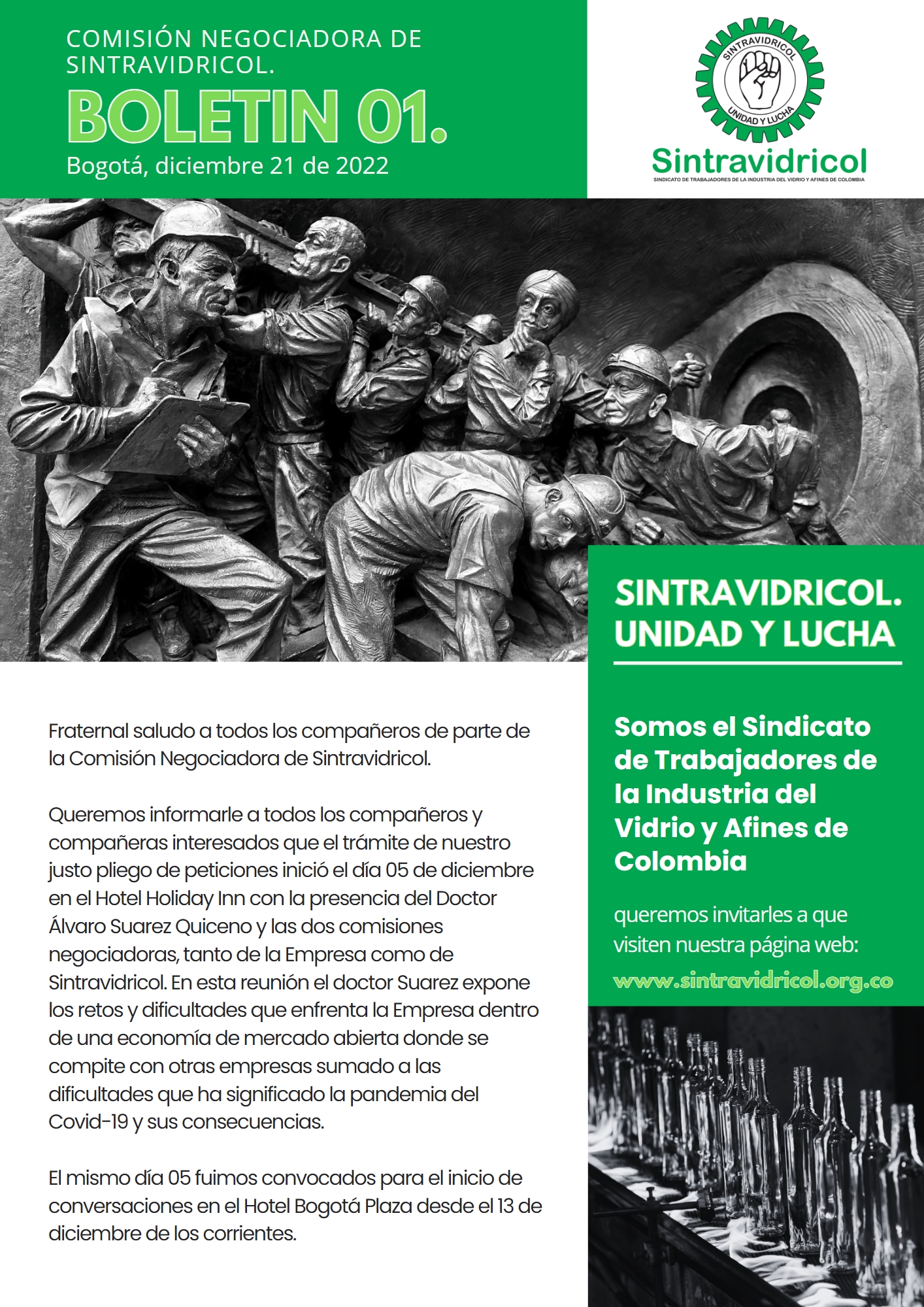 Comisión Negociadora de Sintravidricol 1
